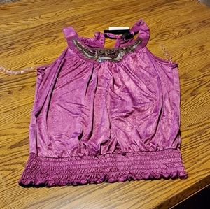 NWT Heart Soul Pink Dressy Tank Halter Size 1X